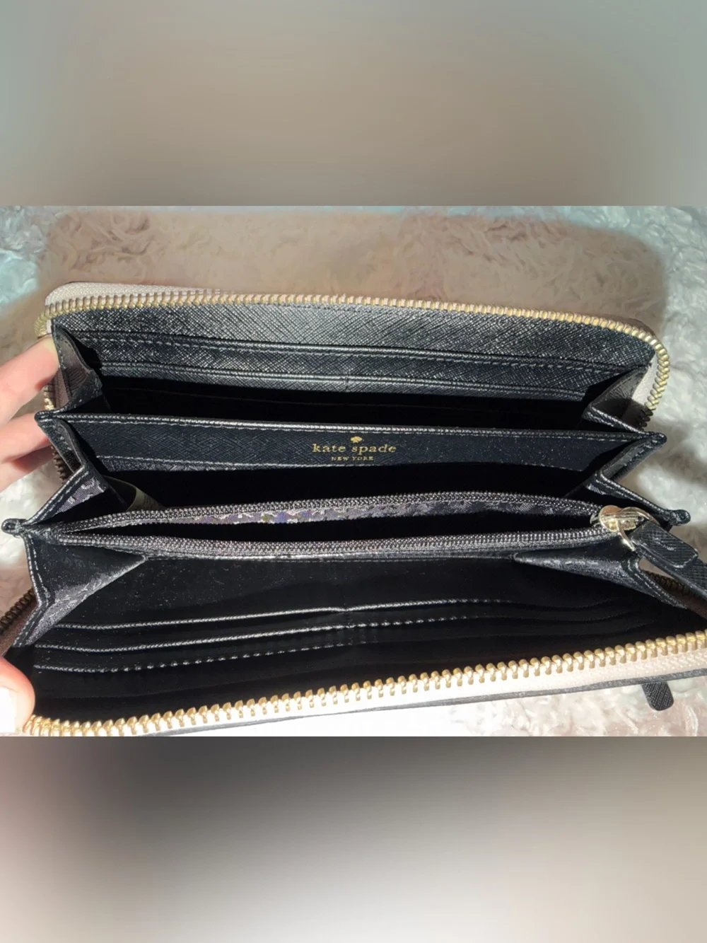 Kate Spade Two Tone Large Zipper Wallet